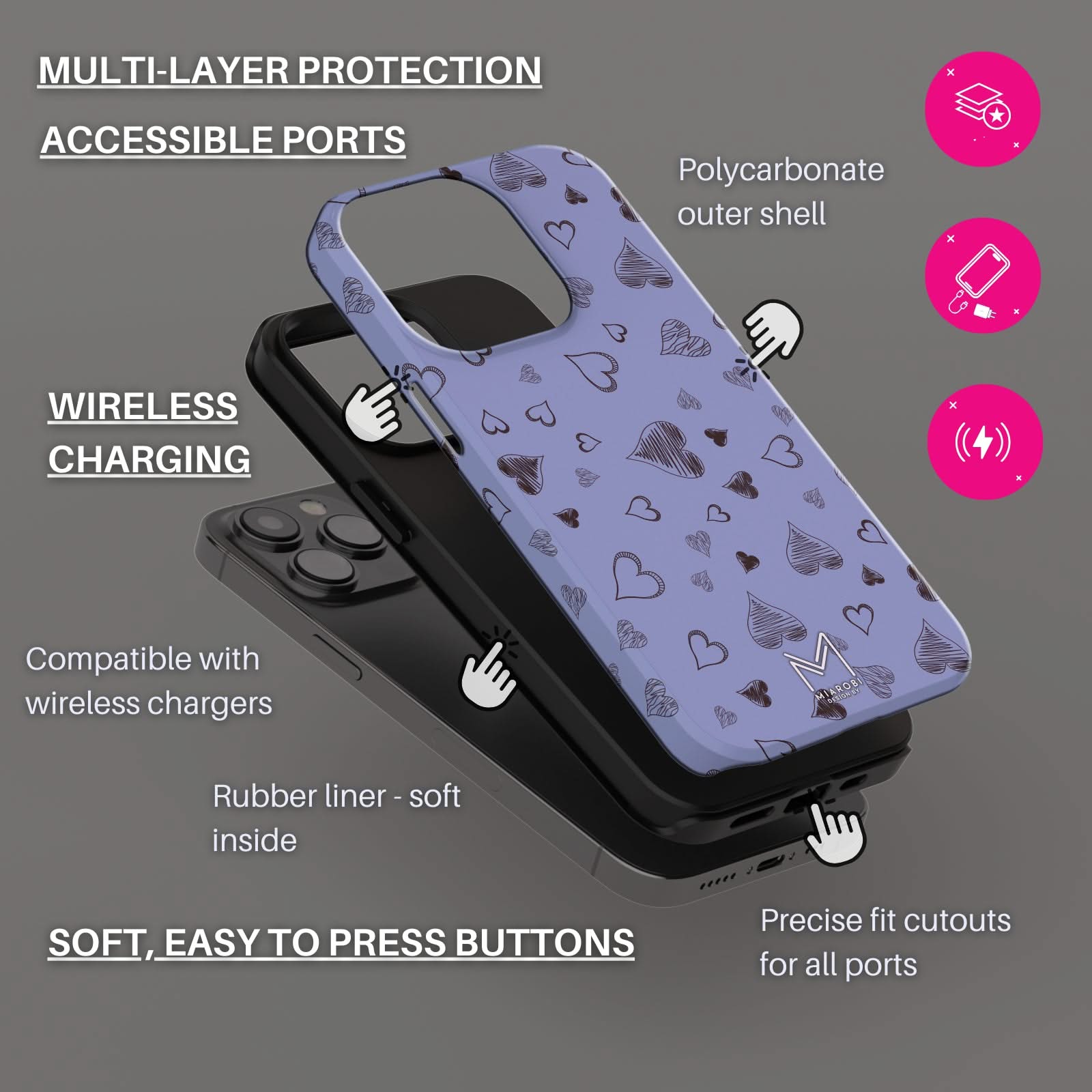 Heart Graphics Phone Case