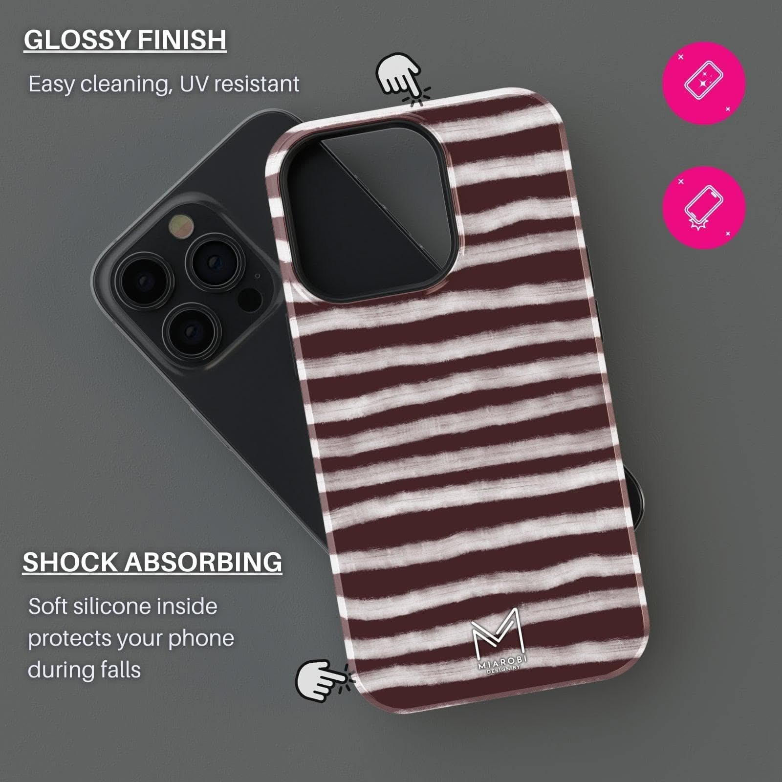 City Chic Zebra Life (Brown) Phone Case — aesthetic designer phone case, Miarobi, view 2