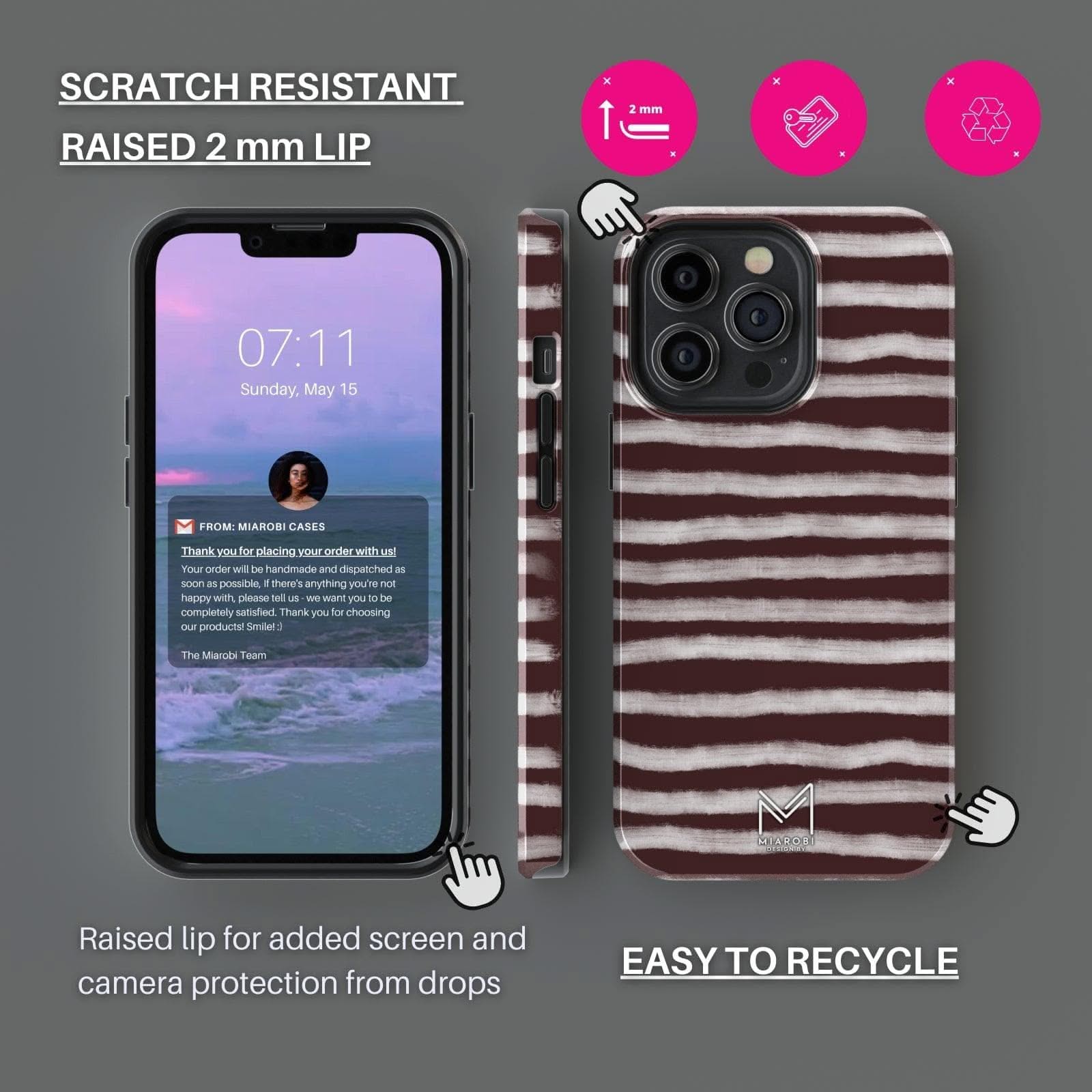 City Chic Zebra Life (Brown) Phone Case — aesthetic designer phone case, Miarobi, view 4