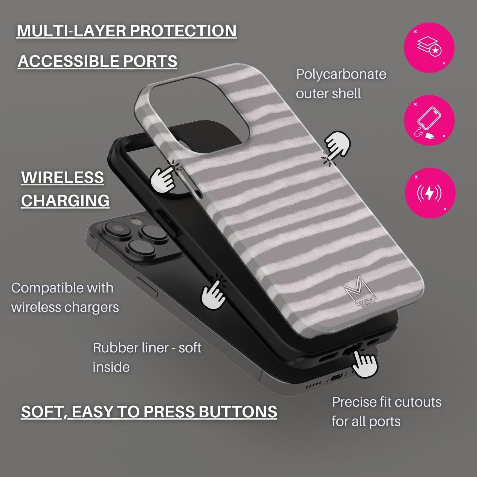 City Chic Zebra Life (Gray) Phone Case - Miarobi Design By
