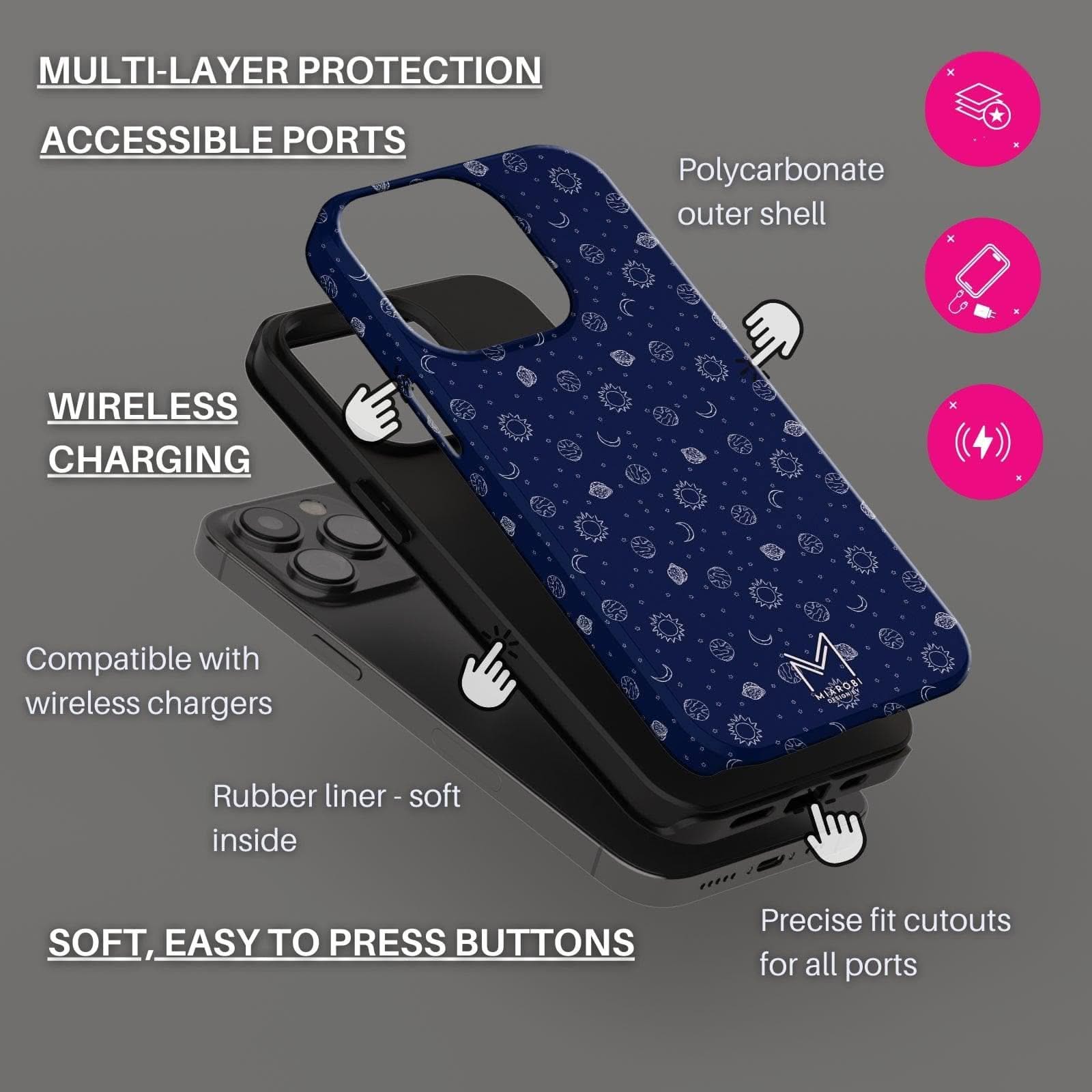 Cosmic Darkness Phone Case - Miarobi Design By