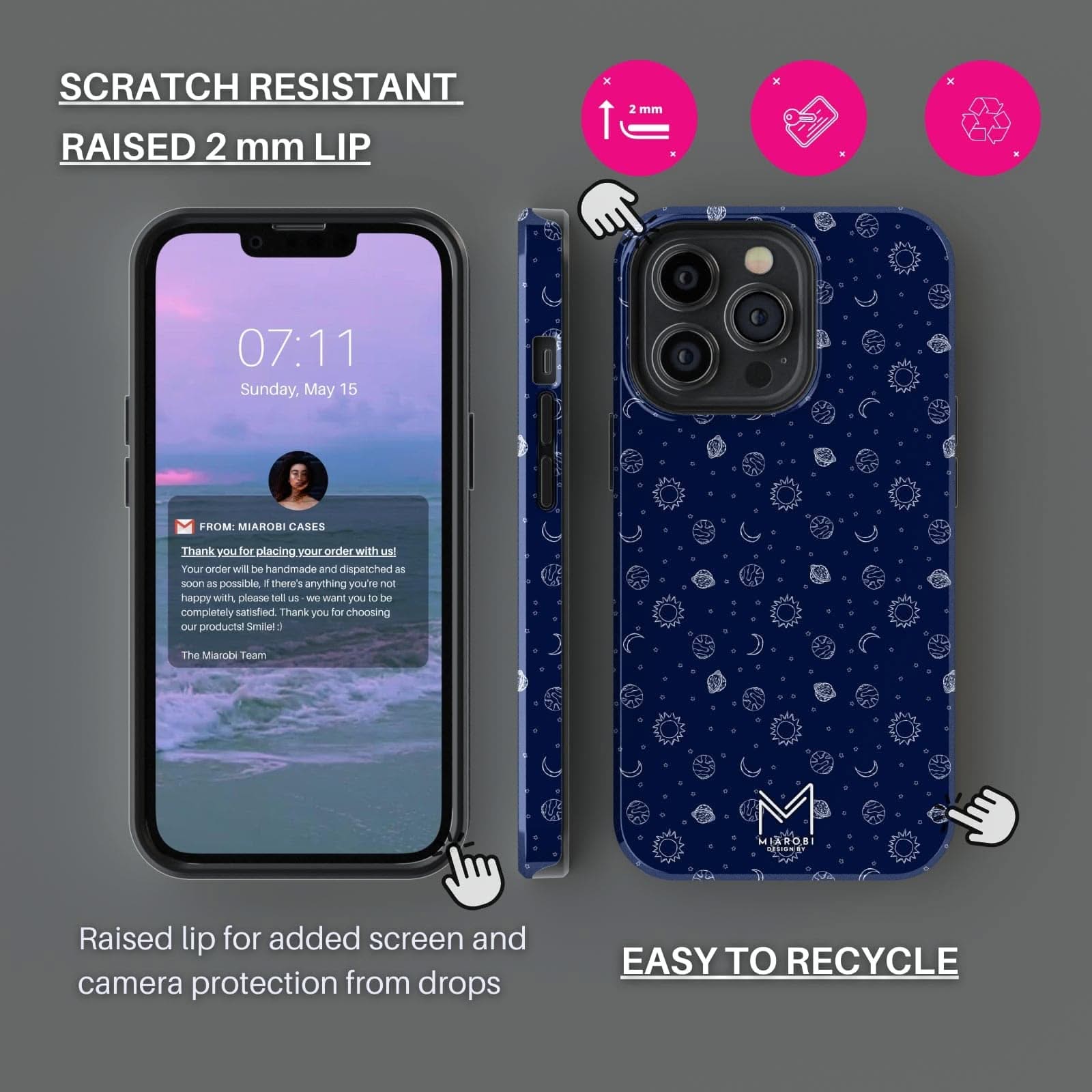 Cosmic Darkness Phone Case - Miarobi Design By