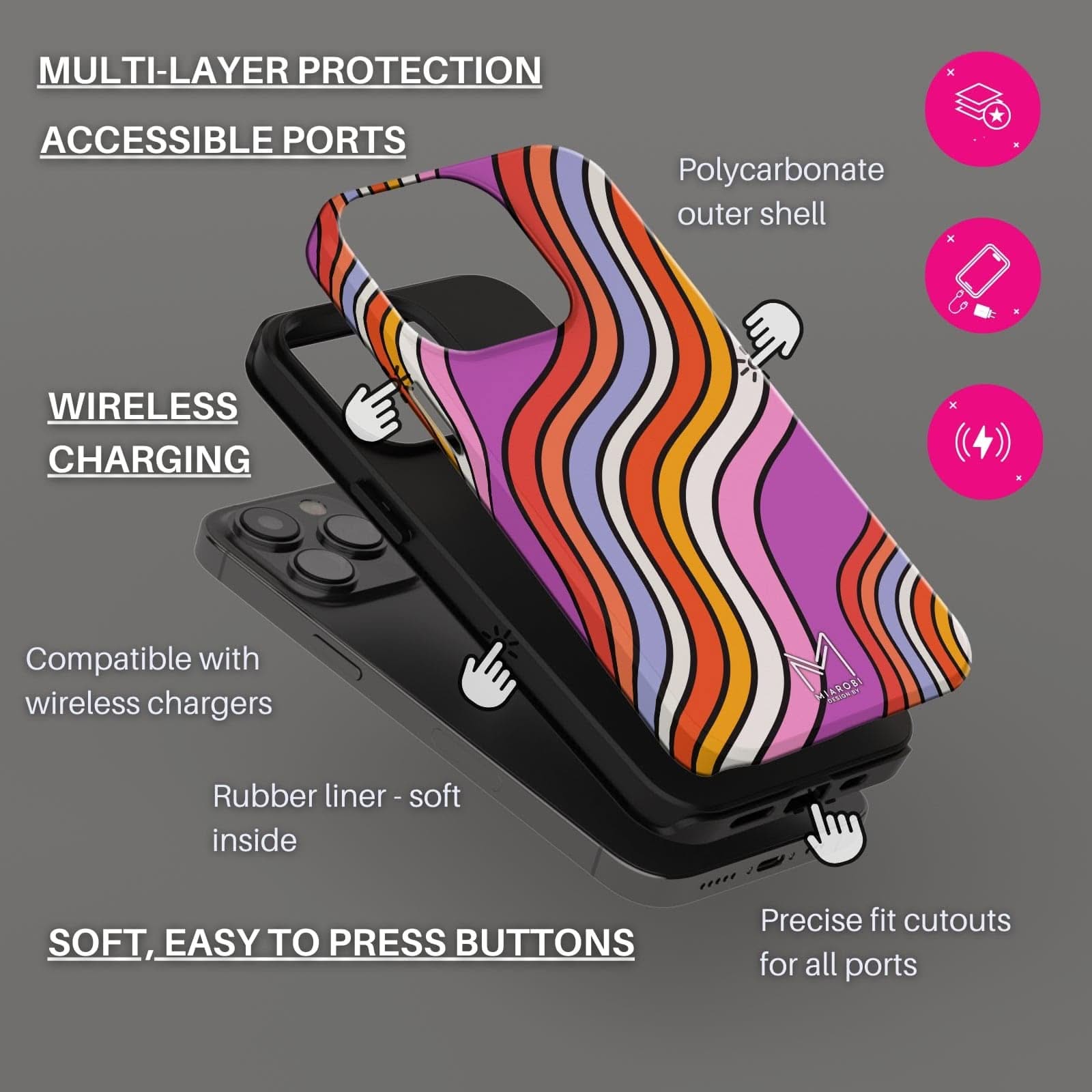 Crazy Mood (Pink) Phone Case - Miarobi Design By