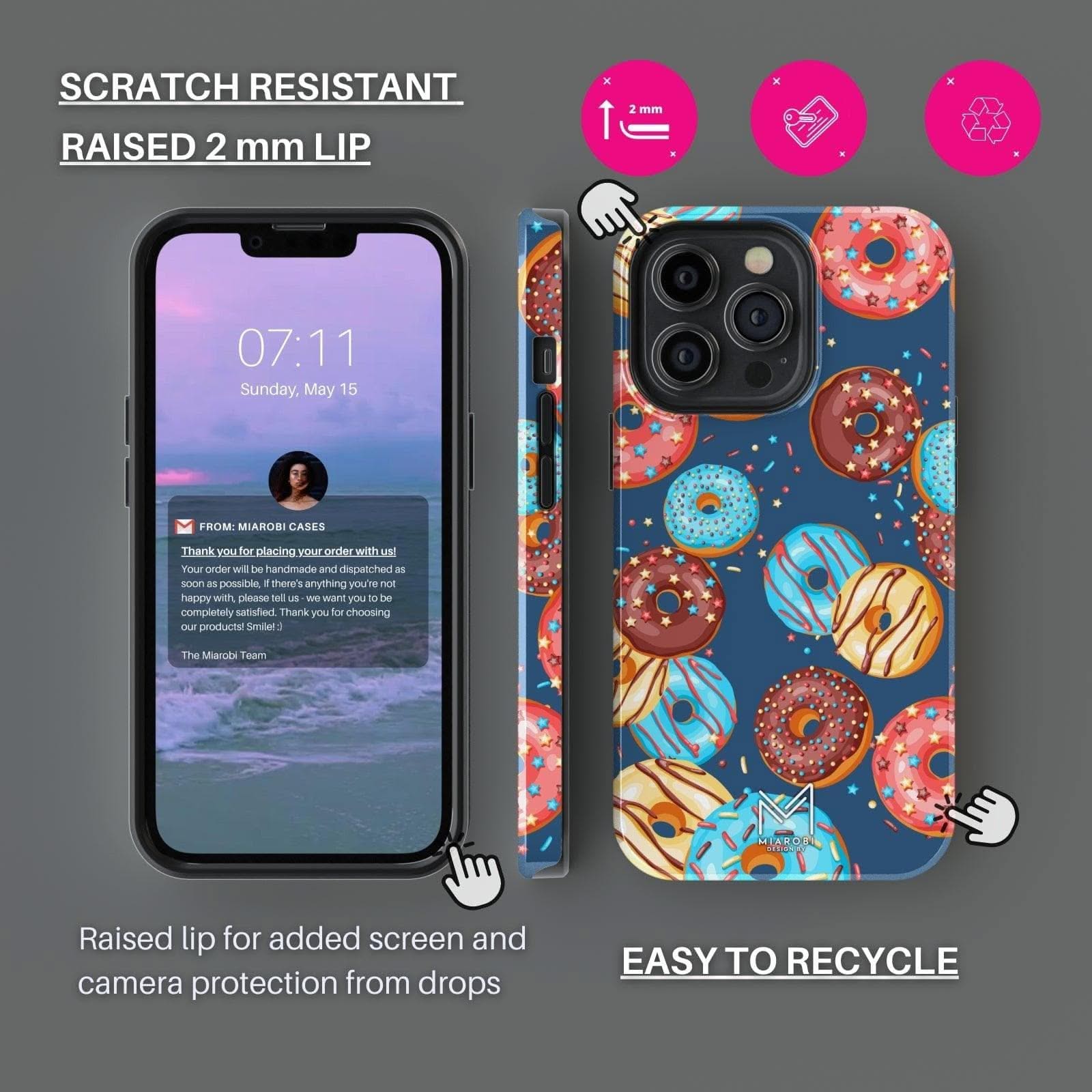 Donut Party (Blue) Phone Case - Miarobi Design By
