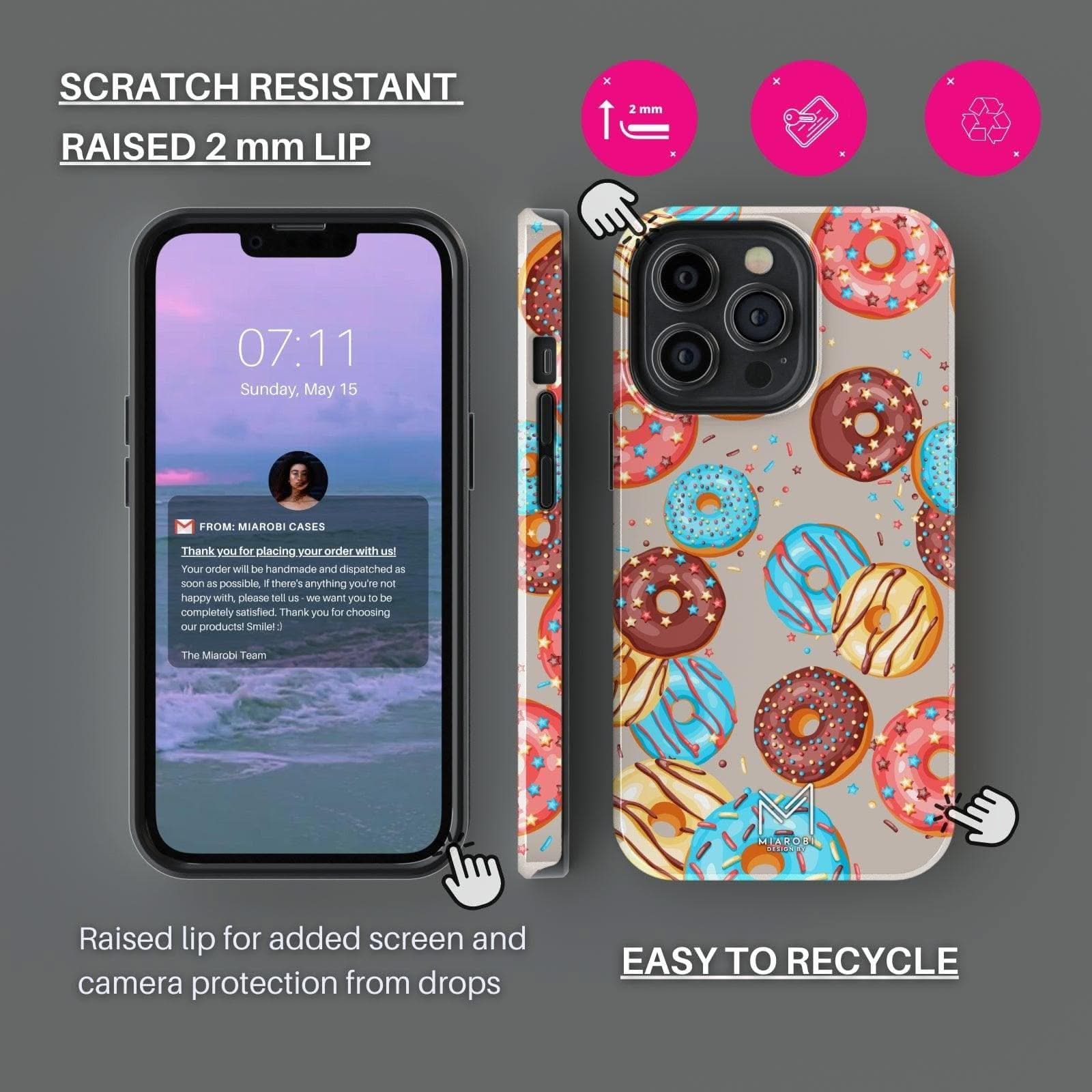 Donut Party (Latte) Phone Case - Miarobi Design By