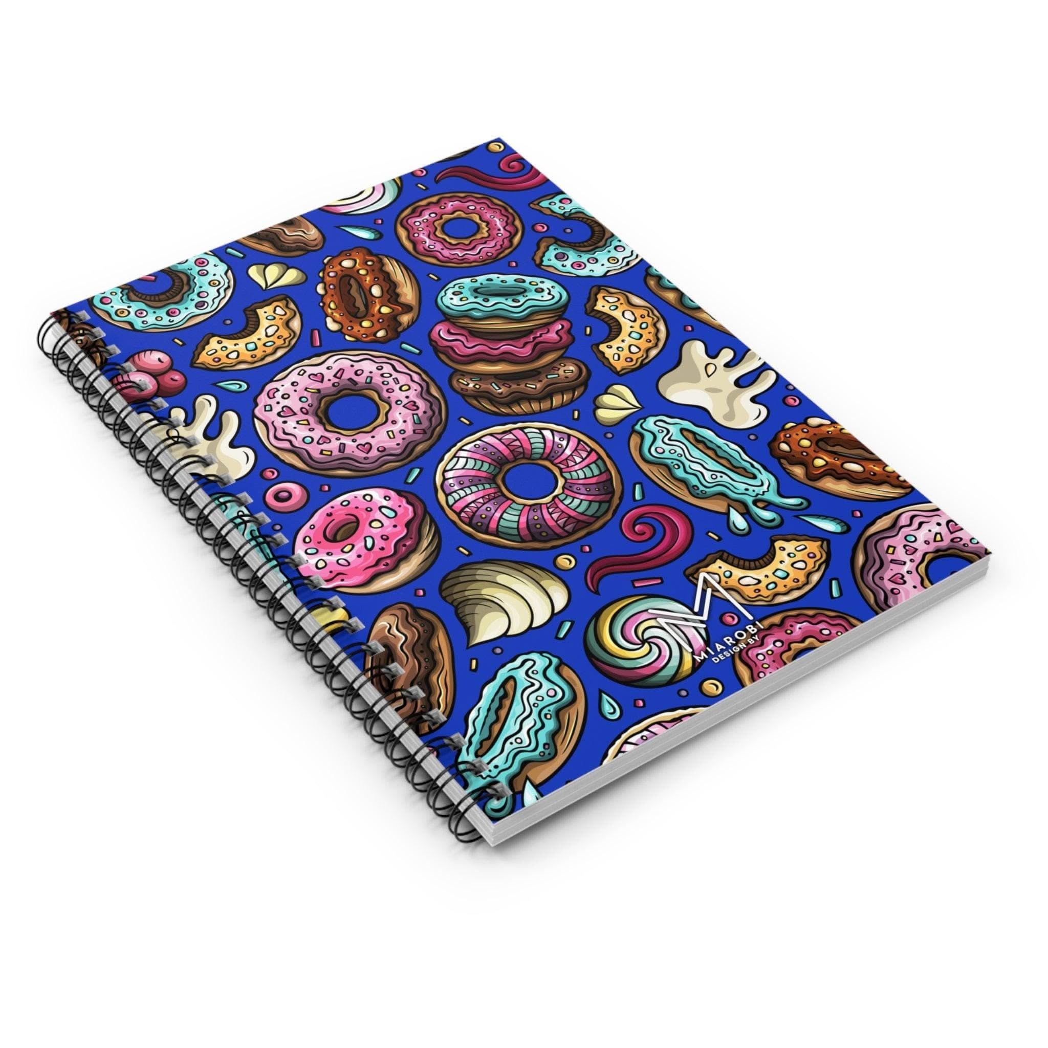 Glazed Craze (Blue) Spiral Notebook - Miarobi Design By
