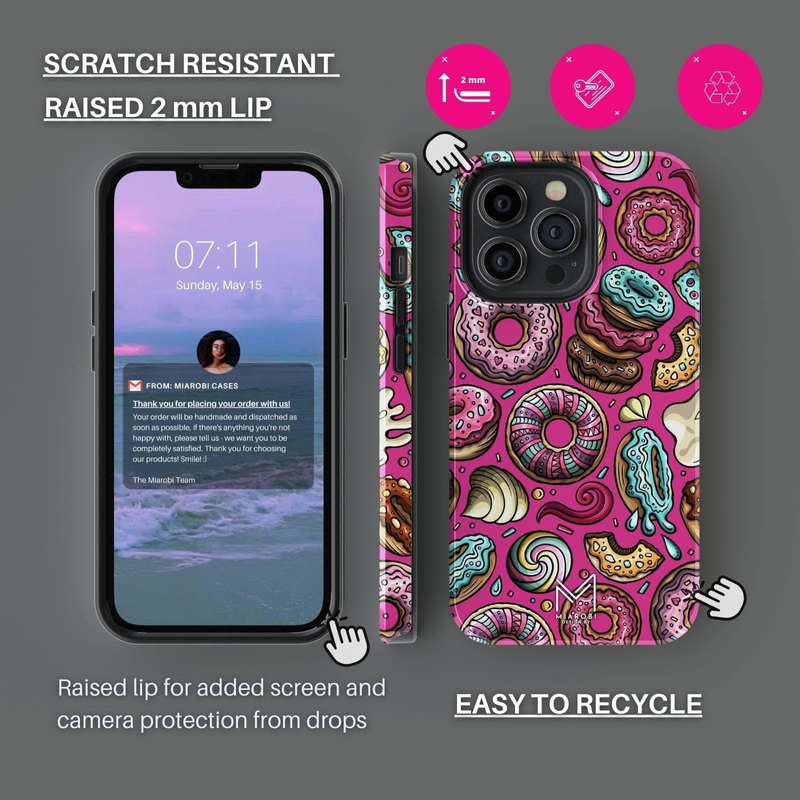 Glazed Craze (Pink) Phone Case - Miarobi Design By