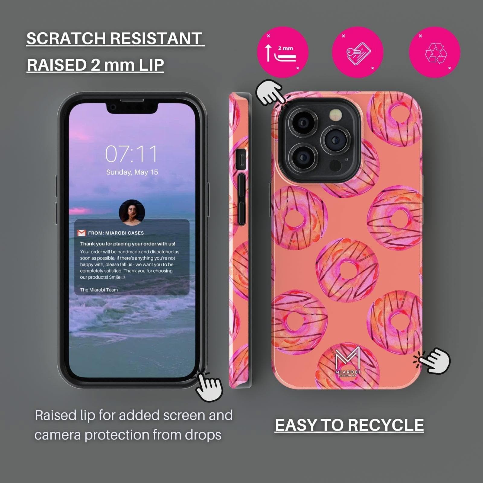 Glazed & Gooey (Pink) Phone Case - Miarobi Design By