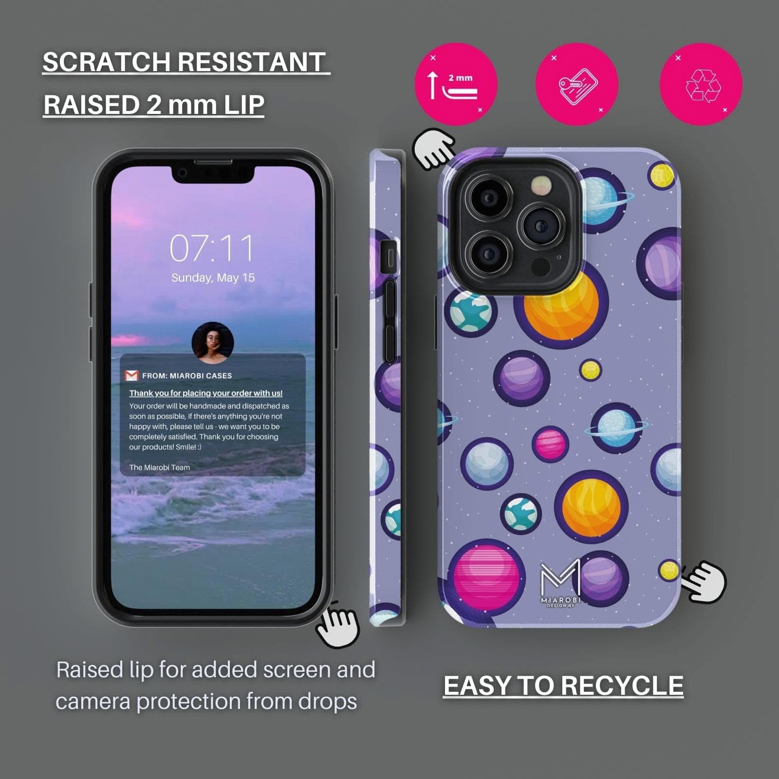 Lunar Glow (Purple) Phone Case - Miarobi Design By