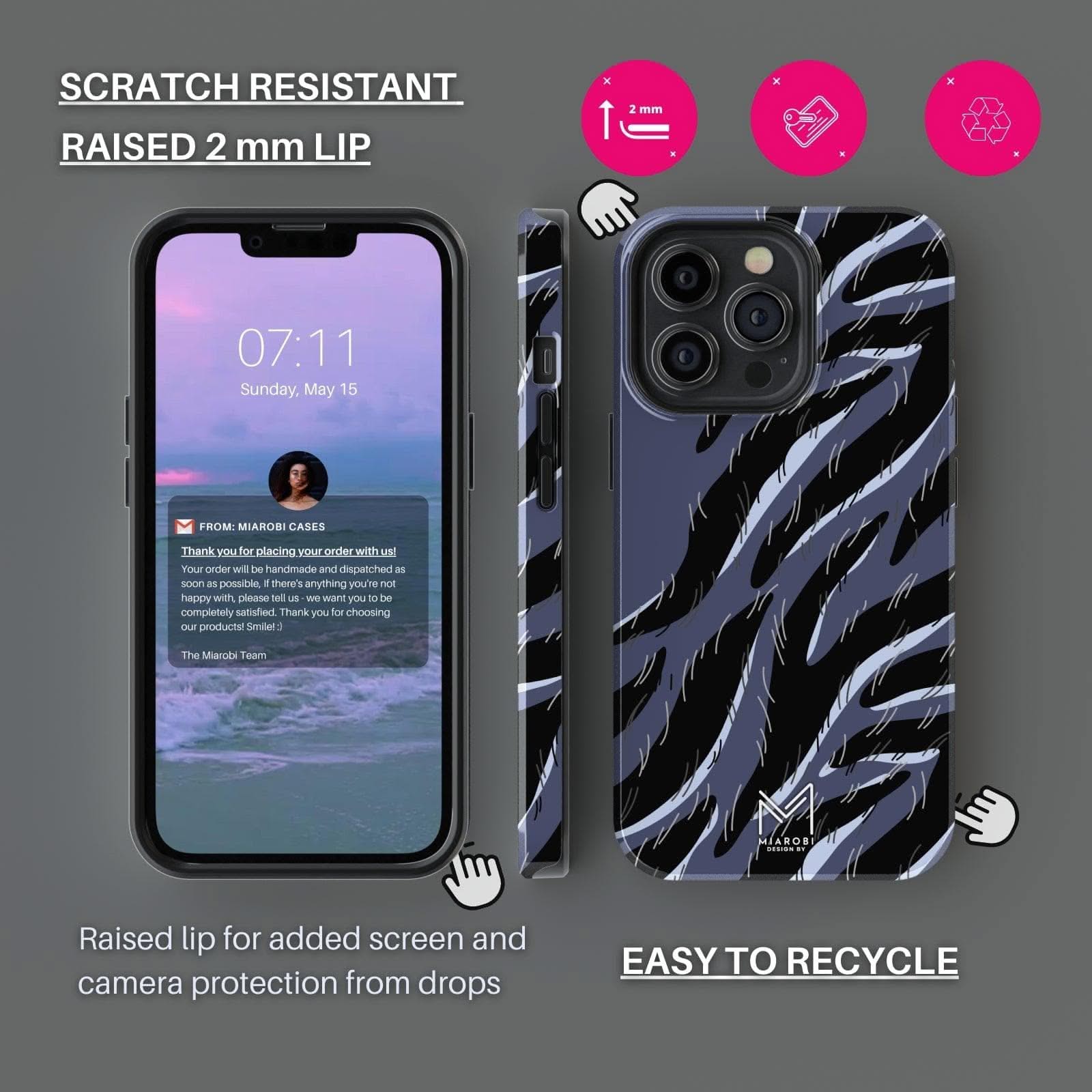 Mesmerize Them Hypnotic (Blue) Phone case - Miarobi Design By