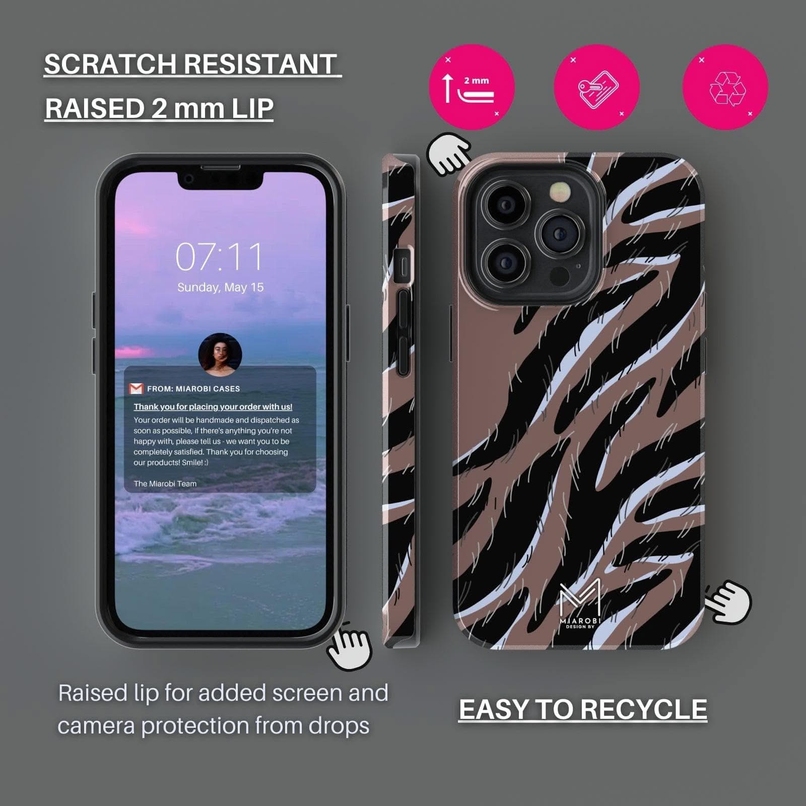 Mesmerize Them Hypnotic (Brown) Phone Case - Miarobi Design By
