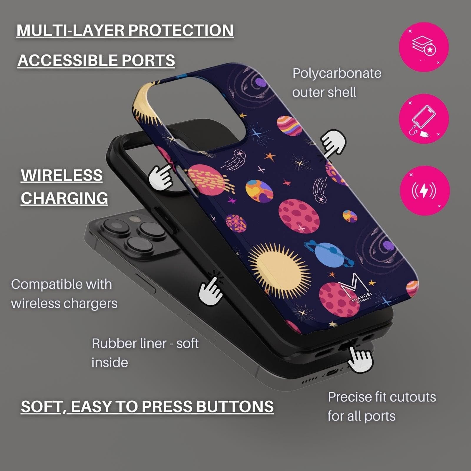 Midnight Gazzing Phone Case - Miarobi Design By