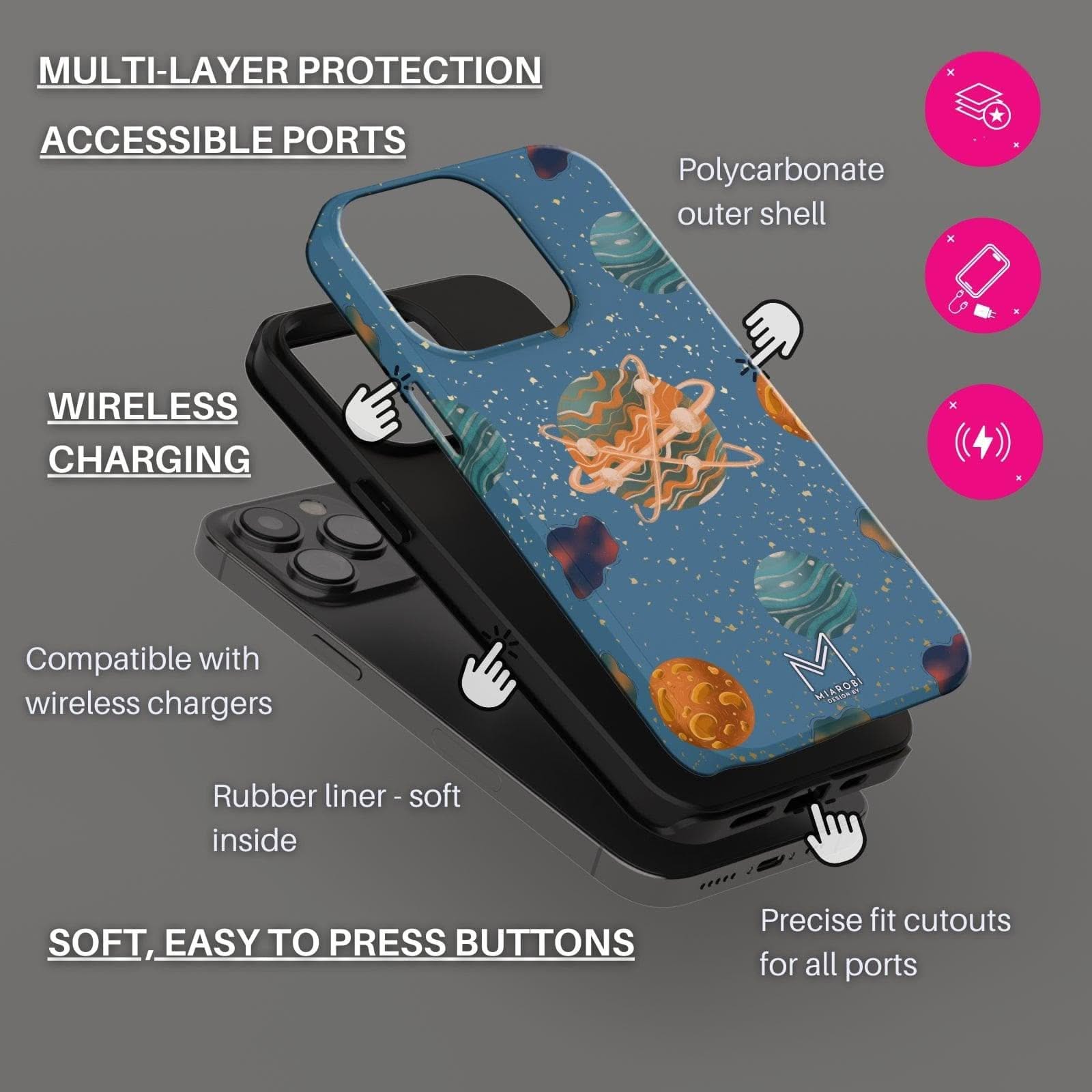 Moonstruck Wonder (Blue) Phone Case - Miarobi Design By