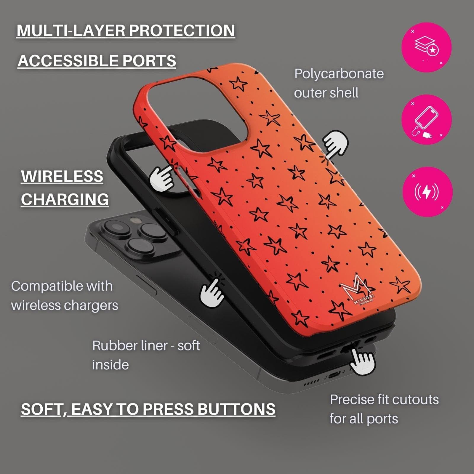 Sunset Stars Phone Case - Miarobi Design By