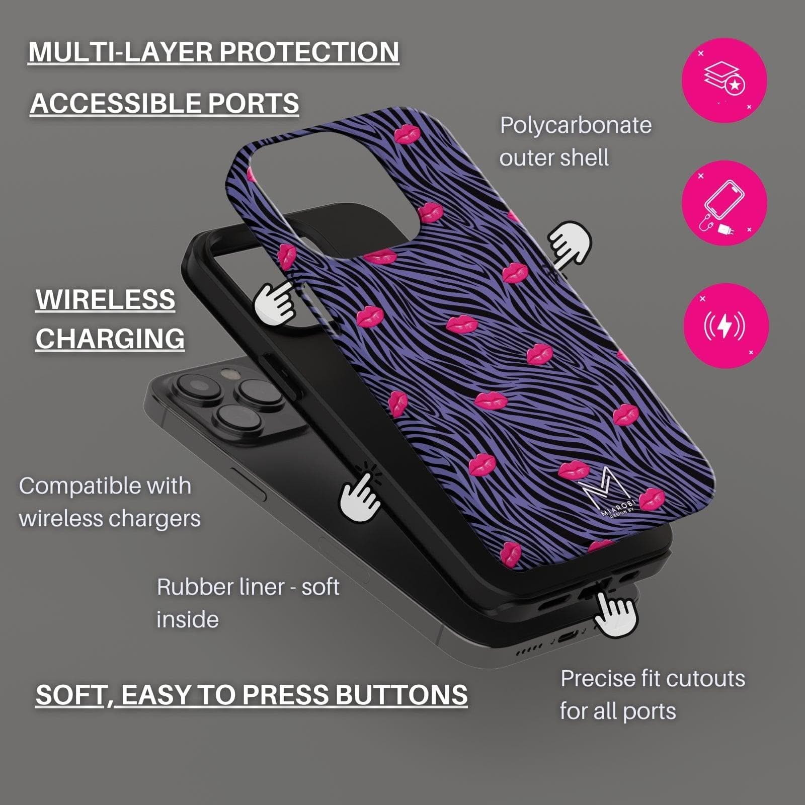 Wild Thing Inner Zebra Phone Case - Miarobi Design By